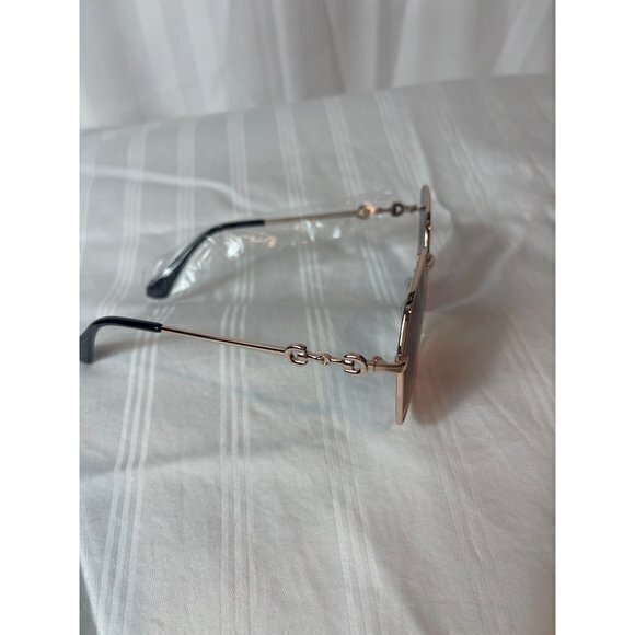 Continental Twist Gradient Lens‎ Temple Design Sunglasses Brown